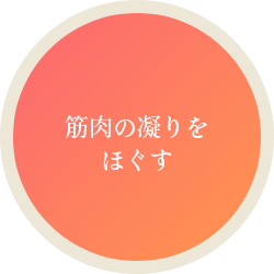 筋肉の凝りをほぐす